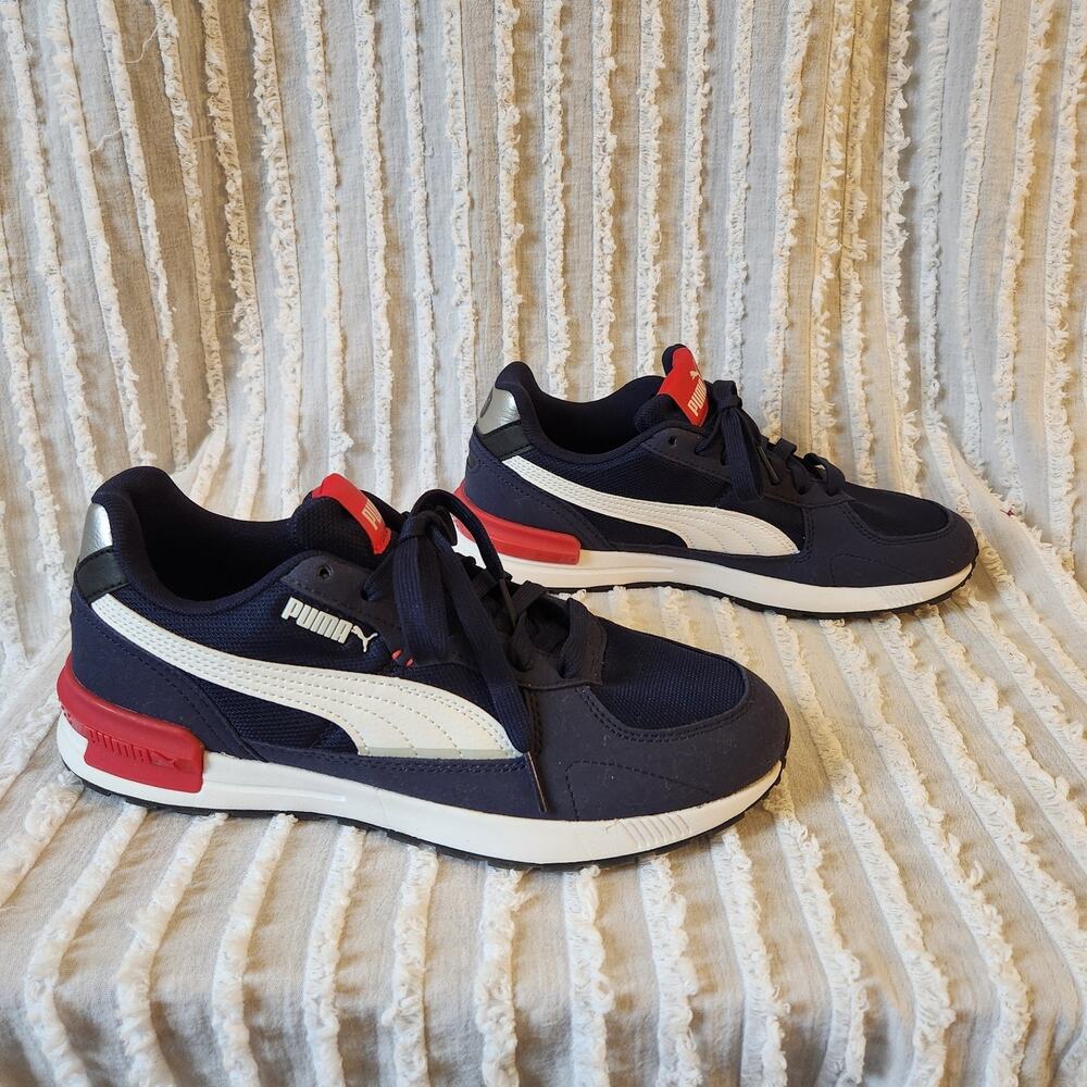 Puma Graviton Jr Blue Sneakers Kids Size 6C School Walking Casual Shoes